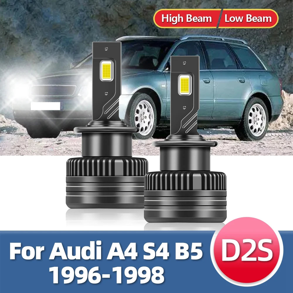 

LSlight 2X LED 30000Lm D2S 55W/Bulb 6500K Car HID Light Lamp Headlight For Audi A4 S4 B5 1996 1997 1998