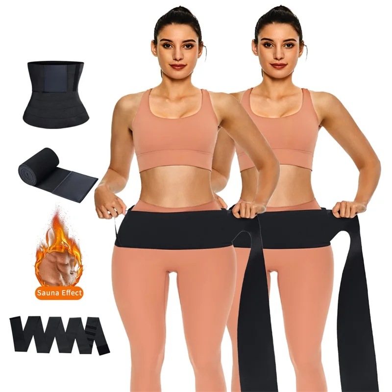 skims shapewear MiiOW Bandage Wrap Waist Trainer Shapewear Sweat Sauna Waist Trimmer Belt Slimming Tummy Wrap Weight Loss Body Shaper Women tummy control shapewear