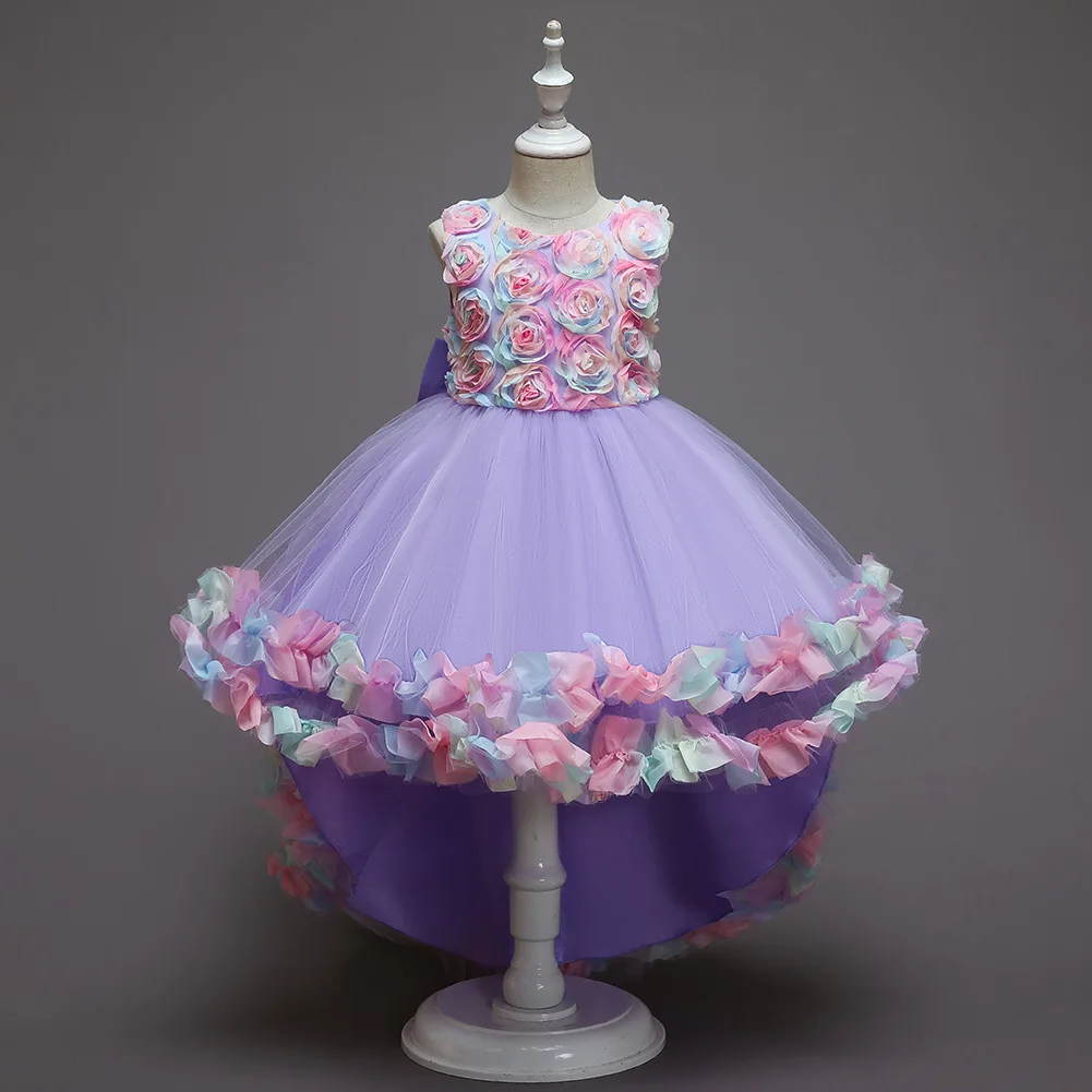 thumbnail image 1 of Girls Trailing Princess Dresses Lace Evening Party Dress#2039, 1 of 4
