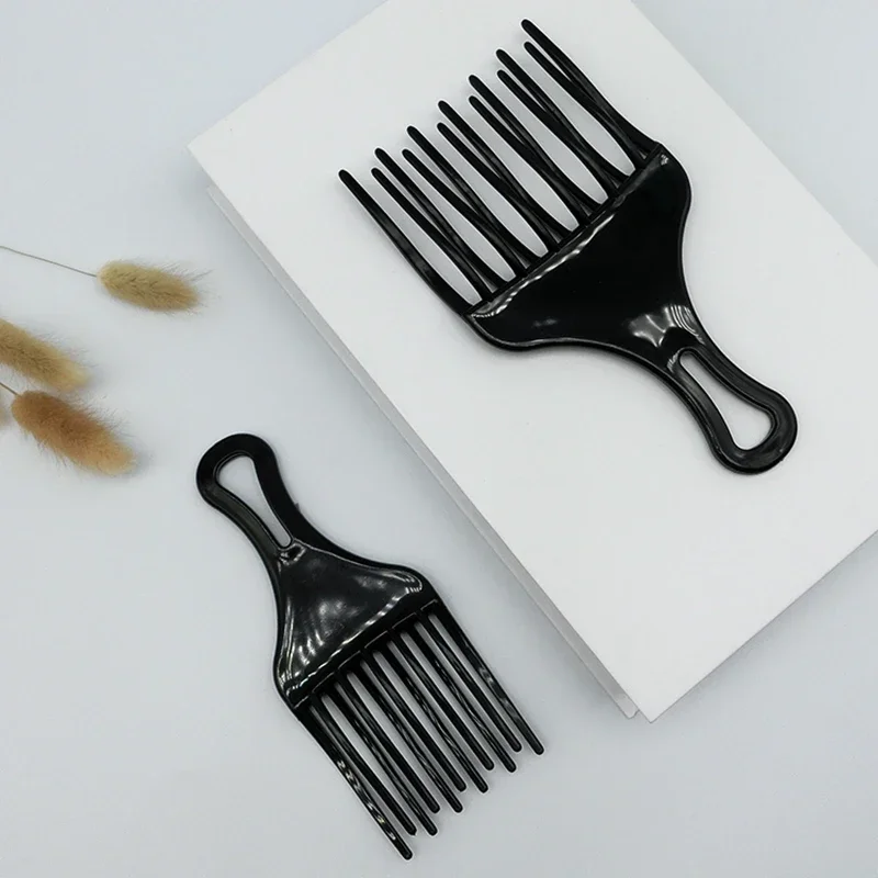 1pc Insert Afro Hair Pick Comb Wide Comb Teeth Hair Fork Brush Man Oil Head Hair Plastic Gear Comb Curly Afro Hairdressing Tools 6