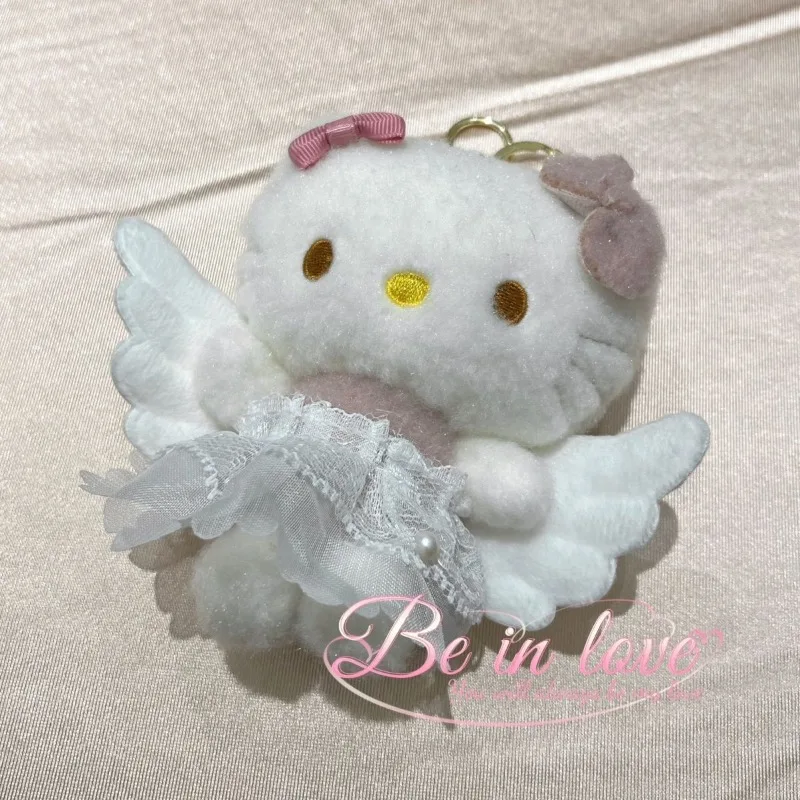 

Sanrio Anime Kawaii Lovely Angel Hello Kitty Plush Doll Pendant Cute Cartoon Girly Heart Bag Pendant Accessories Gifts