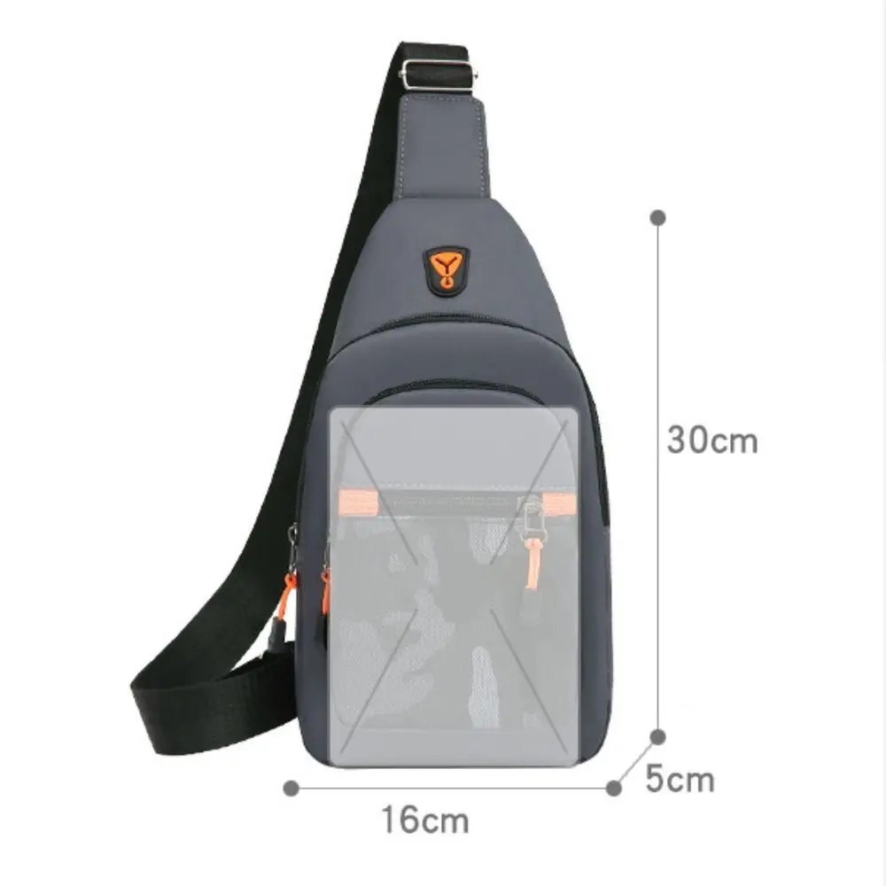 Oxford Tuch Männer Brusttasche Schwarz Grau Blau Große Kapazität Taille Tasche Schulter Tasche Sport Brust Tasche Unisex Outdoor Umhängetasche – Detail 1
