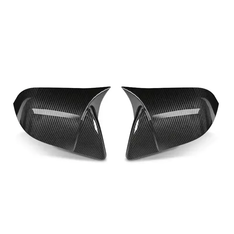 Exterior Rearview Side Mirror Housing Shell Cap Carbon Fiber Pattern Gloss Black Side Door Mirror Cover for Tesla Model Y 3 rearview mirror cover carbon fiber mirror cover