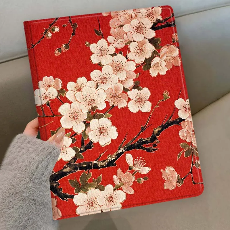Artistic Plum Blossoms Tablet Case – Soft Protective Cover