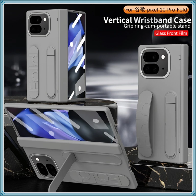 Luxury PU Leather Case with Wristband and Screen Protector