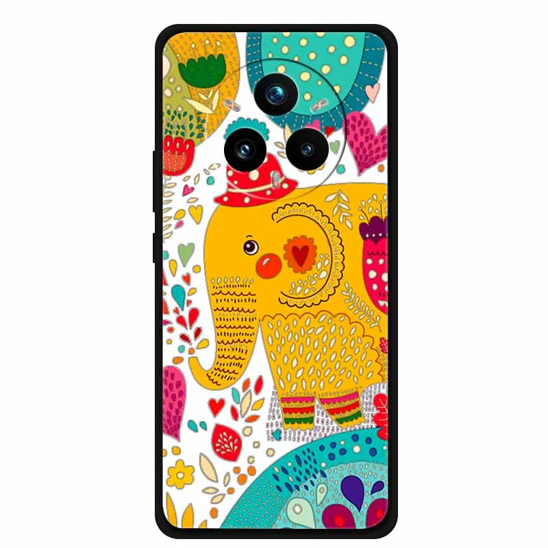 Sleek Black Silicone 3D Relief Phone Case - Cute and Soft Cover