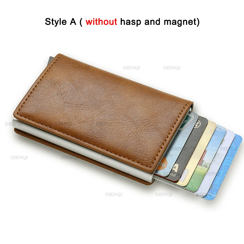 Wallet Card Holder Men Rfid Bank Cardholder Case Small Leather Slim Thin Magic Mini Smart Minimalist