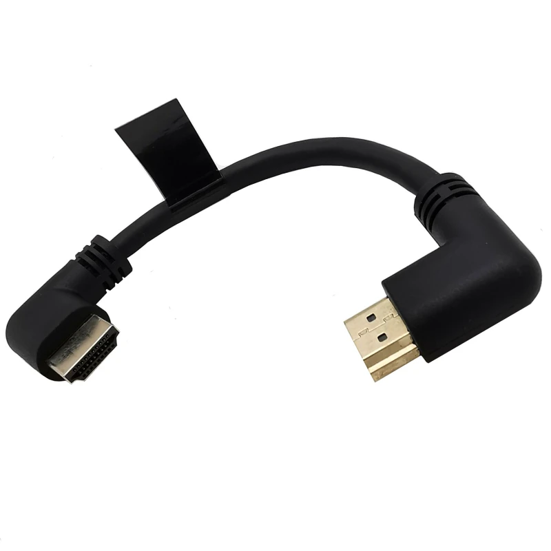 8k Short Double Right Angle Elbow Hdmi-compatible Cable Line 90 Degree Left Right Bend Ultra Hd Line Cable Wire Cord 2.1v Uhd Hd