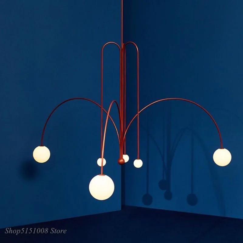 Pendant Lights Italian Led Iron Bedroom Living Room Branch Glass Bedside Kitchen Hanging