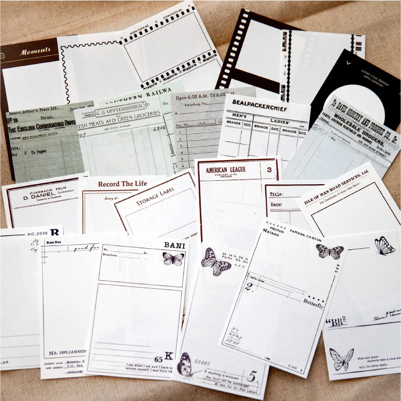 Journal GO 30sheets Vintage Memo Pads Material Paper DIY Scrapbooking Cards Junk Journal Retro Notes Office School Supplies 5