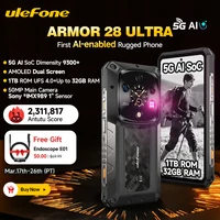 【2025 New】Ulefone Armor 28 Ultra 5G AI Rugged Phone 1TB ROM Up to 32GB RAM Smartphone Android 6.67"AMOLED Dimensity 9300+ 1