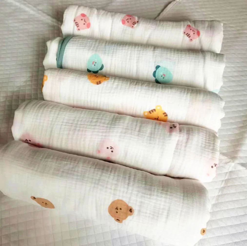 Muslin Baby Swaddle Blanket Cotton Soft Newborn Baby Blanket for Girls Boys Nursery Receiving Wrap Bath Towel Item