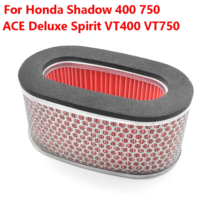 

1PC Motorcycle Air Filter Intake Cleaner Engine Accessories For Honda Shadow 400 750 ACE Deluxe Spirit VT400 VT750 1997-2003