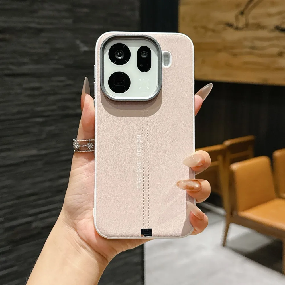Luxury PU Leather Magnetic Wireless Charging Protective Back Cover Case