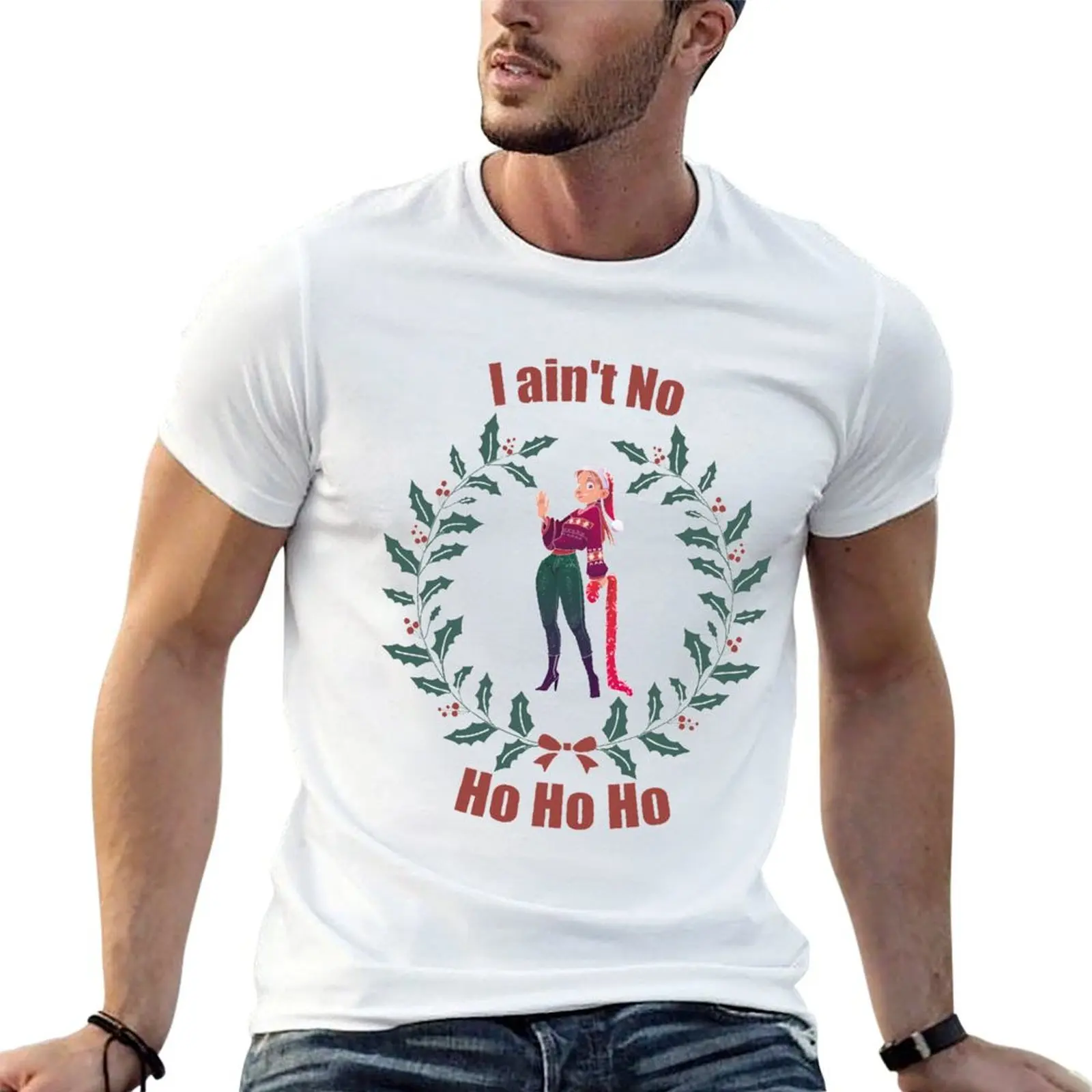 

Womens & man I Ain't no Ho Ho Ho Shirt I Ain't no T-shirt aesthetic clothes hippie clothes mens workout shirts