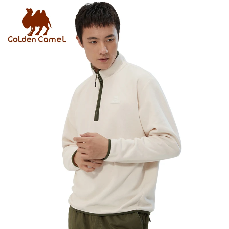 Men's Outdoor Fleece Jacket Autumn Comfortable Stand-up Collar Top Warm Long-sleeved Shirts For Women Sweater