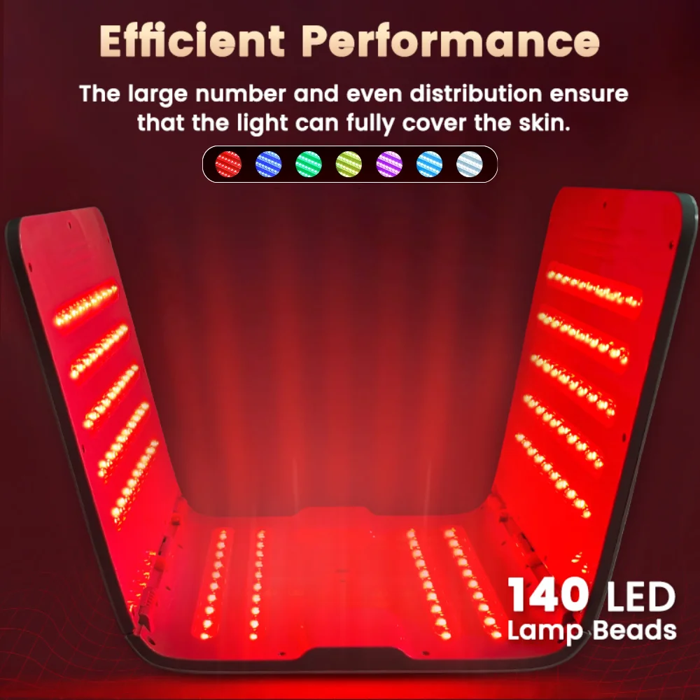 LED Photon Machine Foldable Red Light Therapy Device with Nano Spray 7-Color LED SPA Face Back Legs Skin Care Beauty Therapy skin care device
