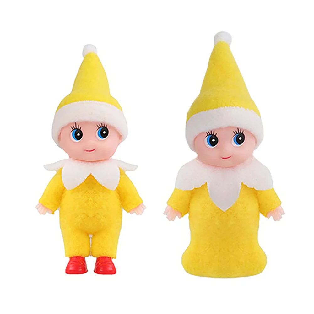 Baby Elf Mini Dolls Tiny Toddler Twins 2 Pcs Set Dollhouse Toy On Shelf Accessori Regalo Di Natale Per Ragazza Ragazzo Bambino Adulto