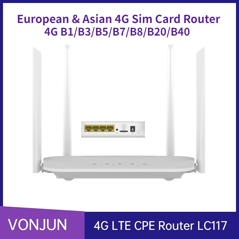 

LC117 4G SIM Card Wireless Router Mobile Hotspot CAT4 CPE MOD Modem