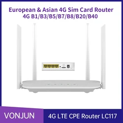 LC117 4G SIM Card Wireless Router Mobile Hotspot CAT4 CPE MOD Modem