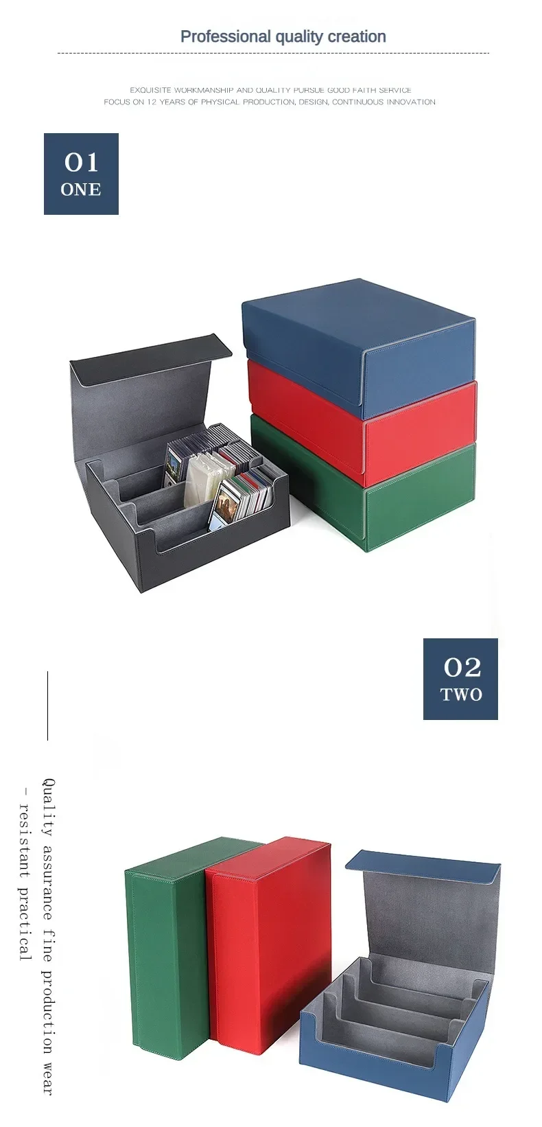 Trading Card Storage Box Pu Leather Magnetic Deck Case_voghion.com