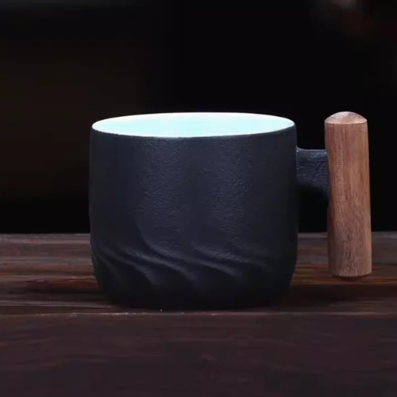 Vintage Wooden Handle Mug 1