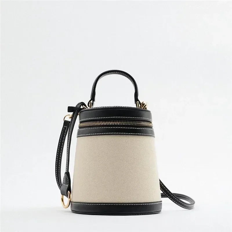 Women's Bags Shoulder Spring Summer New Mini Messenger Bucket Bags Casual Cylinder Handbags Luxury Bag Woman Crossbody