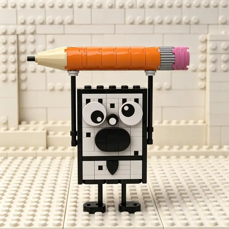83PCS Animated Movie Figure Pineapple Pencil Anime Graffiti Doll Building Block Model Kids Puzzle Assembly Toys Birthday Gift - Image 3