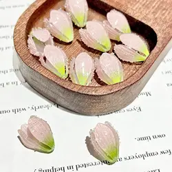 Tulip Gel Heat - Shrinkable Flower Bud Pendant for DIY Jewelry Making - Set of 5 (Flower stamens)