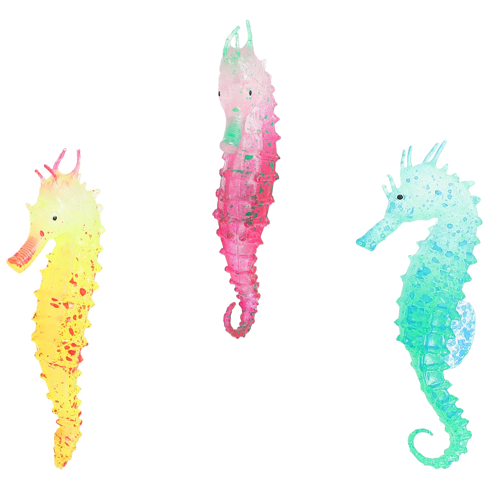 

Aquarium Ornament Fish Tank Landscaping Seahorse Silicone Bath Toys Craft Decoration
