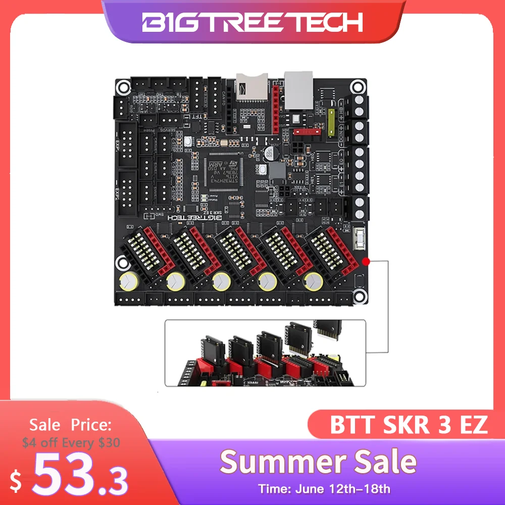 Bigtreetech skr 3 ez motherboard ez5160 pro tmc2209 tmc5160 raspberry