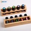 1PC 5/6Hole Essential Oil Bamboo Display Stand 5 Hole Essential Oil Storage Rack Smooth For Essential Oils Perfume Bottle Holder 3