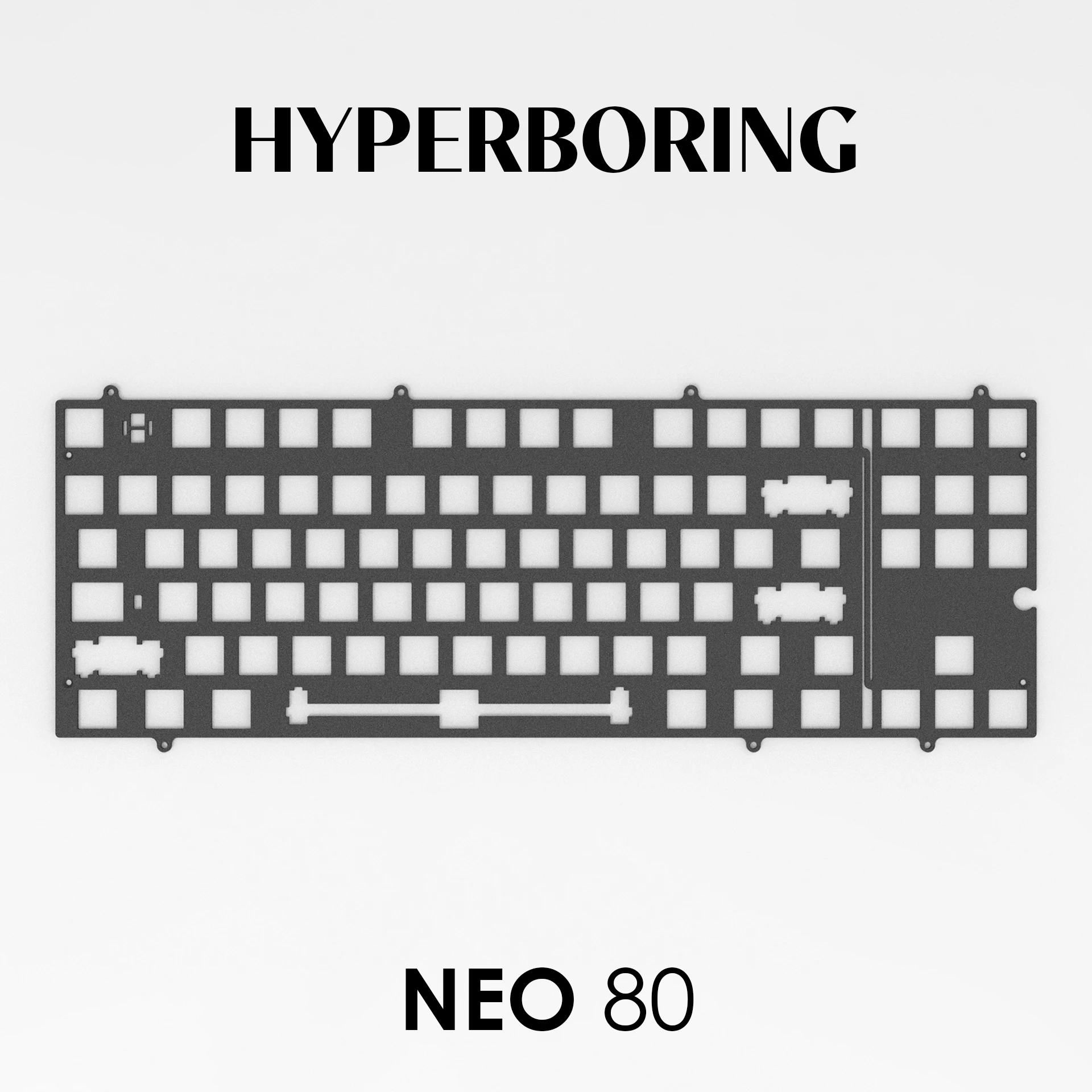 Neo80 keyboard plate PC PP POM FR4 Aluminum Carbon fiber