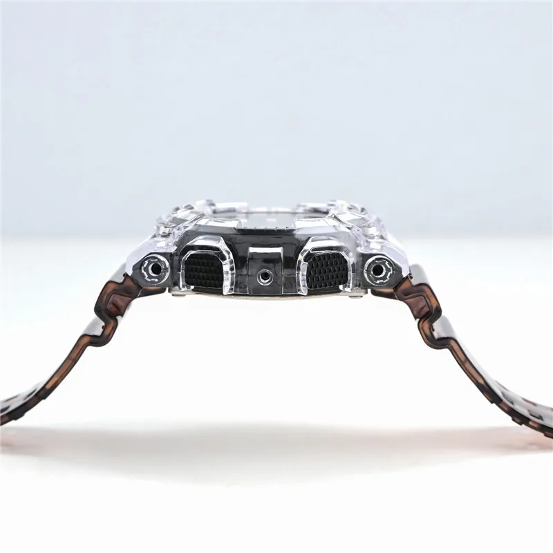 Transparent Resin Watch Strap Case Bezel - Durable Sporty Waterproof Design