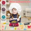 WizKidz Kids Play Kitchen Accessories Toy Set Gift with Sound & Light Color Changing Play Food Fryer Toy Kitchen for Boy & Girl 5
