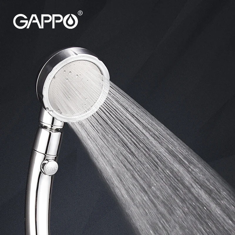 GAPPO Silver Color Handheld Shower Head Plastic Shower Holder Bathroom Accessories Shower Bath Head Y027