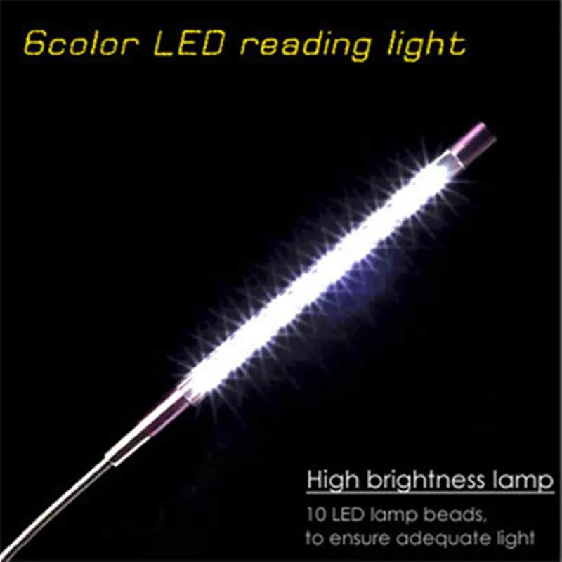 

NEW Metal Material USB LED Light Flexible Book Light Reading Lights Notebook Laptop PC Computer Keyboard Mini Led Reading Light