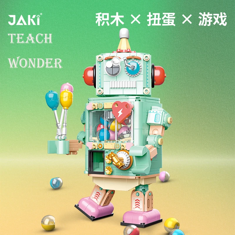 

JAKI Creative Truth or Dare Twisting Egg Robot，MOC Building Blocks Bricks Set Creative Family Interative Party Board Games Toys