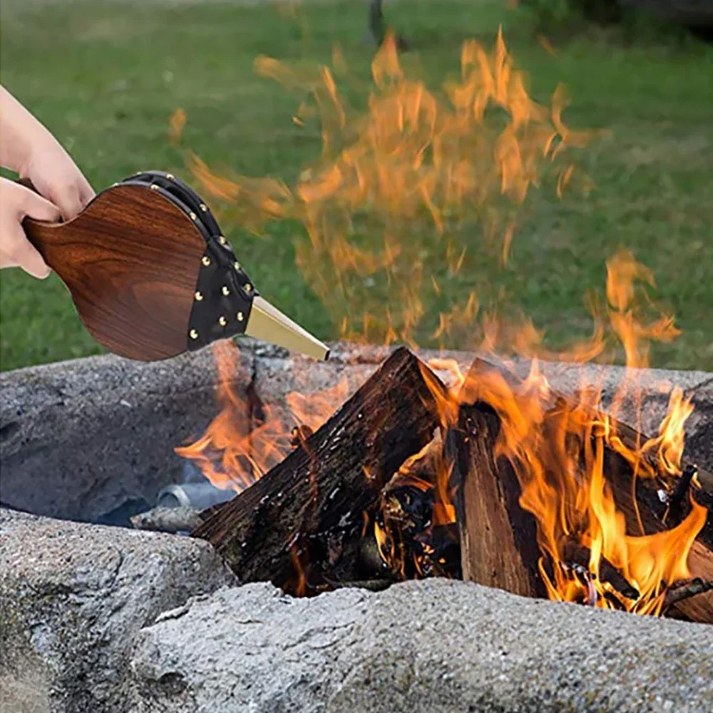 Hand Blower 12x30cm Wood Portable Manual Fireplace Barbecue Appliance