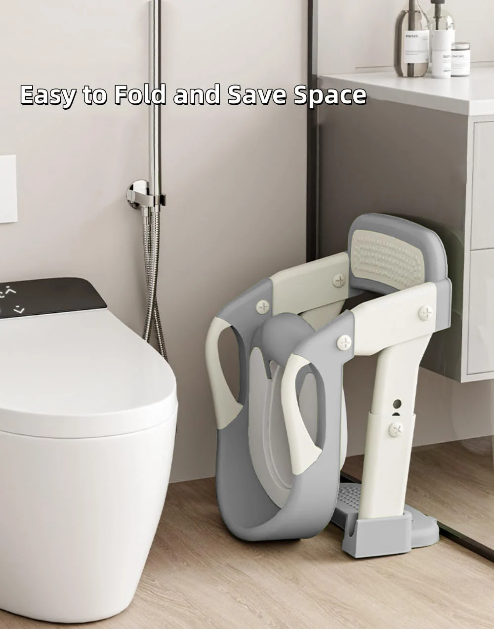 3-in-1 Kids Potty Training Seat with Steps, Foldable Toddler Toilet Ladder and Standing Potty Mode