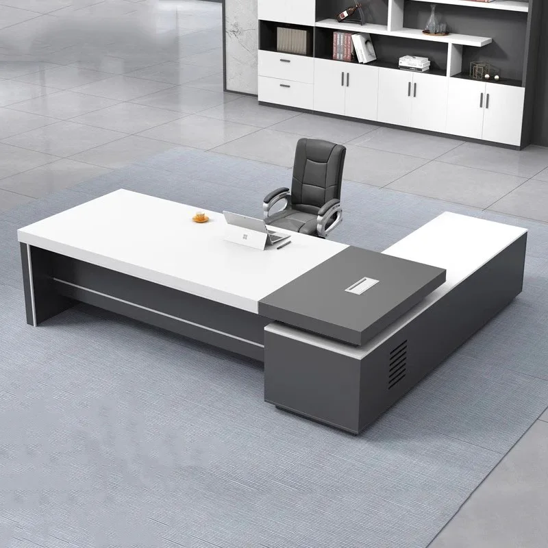 European Salon Office Desk Executive Secretary Reception Long Computer Desks Luxury Floor Mesa De Computador Modern Furniture