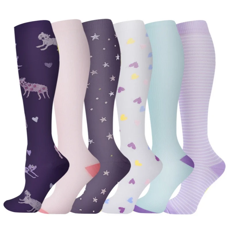Compression Socks for Outdoor Sports - Calf Support & Swelling Relief (3 Pairs)