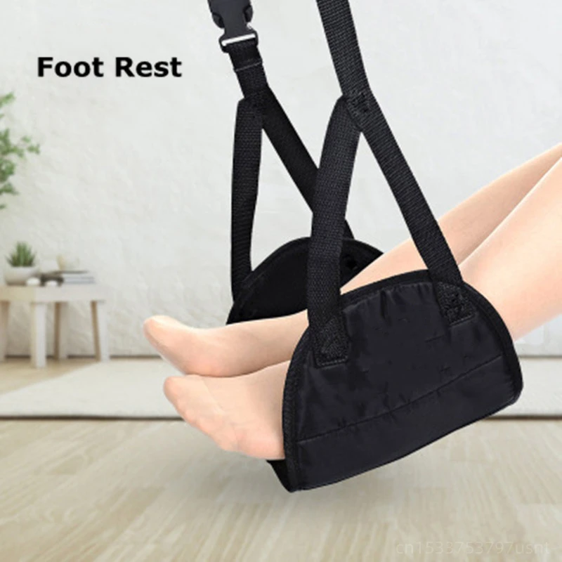 Airplane Footrest Hammock Flight Car Travel Seat Foot Rest Pad Adjustable Train Portable Sleeping Pillows Accessories 5