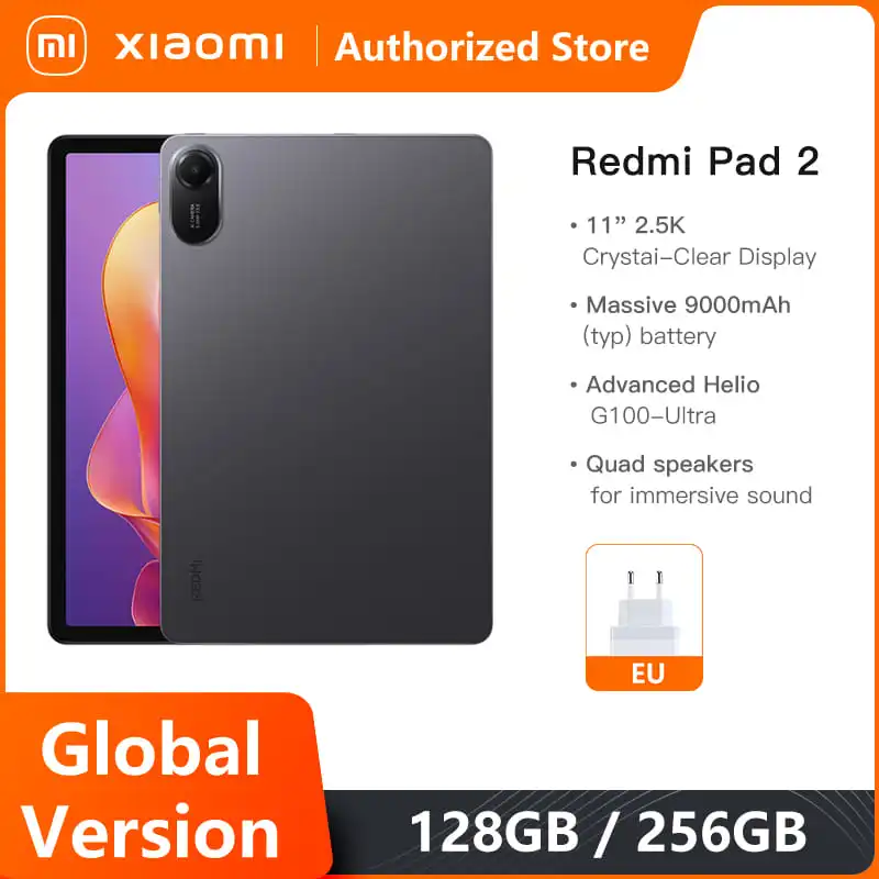 Global version Xiaomi Redmi Pad 2 9000mAh Battery MTK Helio G100