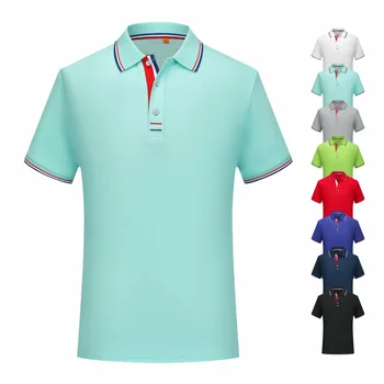 Polo Casual tinta unita New Summer Fashion Brand Men abbigliamento di vendita caldo risvolto traspirante 8 colori t-shirt