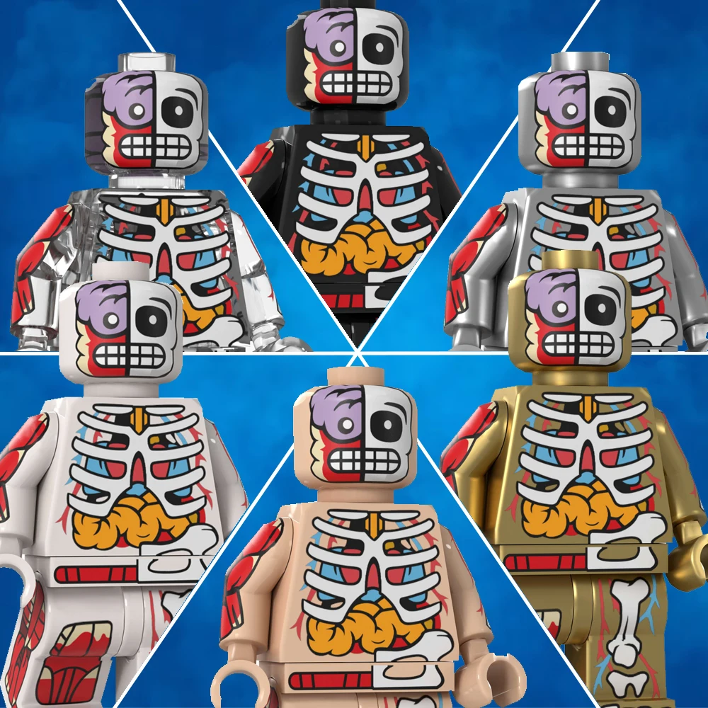 Skeleton Mini Building Block Doll Multiple Color Options Collect Decorative Ornaments Building Blocks Doll Kids Gifts Table Toys
