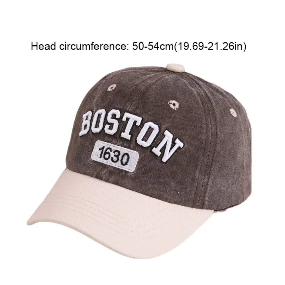 Fashion Patchwork Baby Baseball Hat Cotton Korean Style Letter Peaked Cap Sunscreen Visor Children's Sunhat Travel