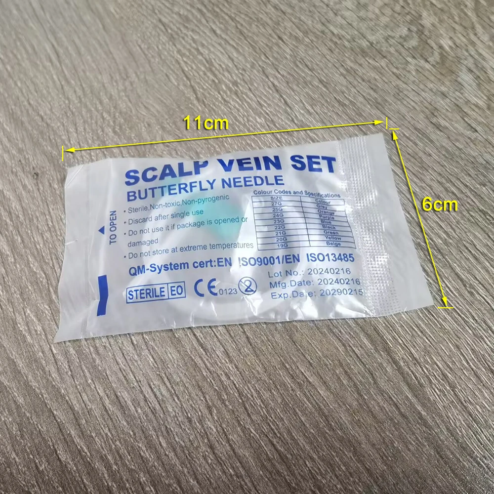 Disposable Infusion Needle 10 Pcs Disposable Butterfly Blood Collection Needle double wing type Blood Collection Needle Pet Care Room Cat Dogs Animal