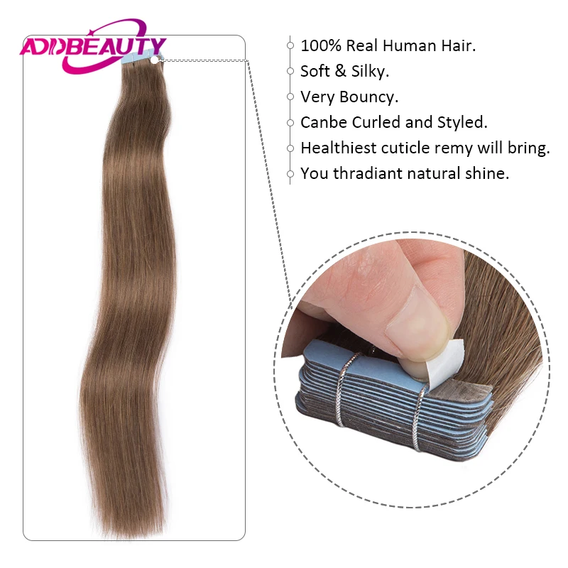 

Choice Straight Tape in Human Hair Extension 100% Human Remy Hair Extensions Natural Tapes in Human Fusion Hair Ombre Blonde 40g