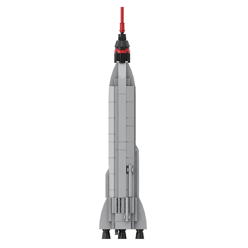 MOC Space 1:110 Scale Rocket Building Blocks Kit Universe Man Carrying Rocket Vehicle Bricks Toy For Children Birthday Gift 2024 2
